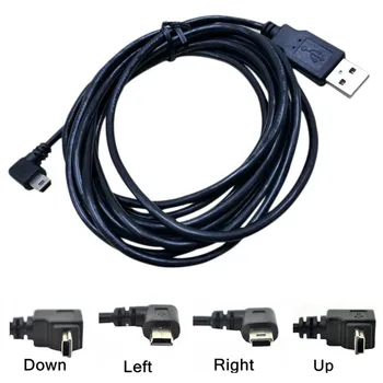 USB кабел за пренос на данни A Съединители Mini 5Pin USB B Включете 90 градуса НАГОРЕ/надолу / Наляво / Надясно, Адаптер за зареждане, Синхронизация 0,25 М 0,5 М 1,5 М, 3 М и 5 М