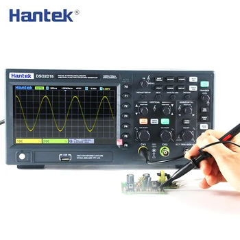 Цифров Осцилоскоп Hantek DSO2D15 2 Канала 150 Mhz За Съхранение на USB Osciloscopio Преносим Мултицет Тестер