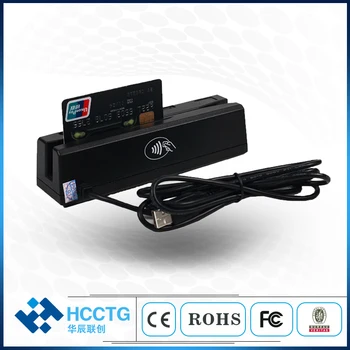 HCC100 USB Четец на Карти С Магнитна лента MSR Четец на Карти на ПОС IC Четец Чиповых Карти / Wirter