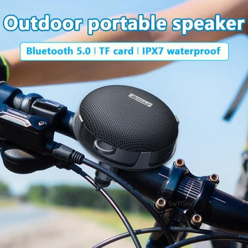 Преносим Колоездене на Велосипед Bluetooth Високоговорител Открит IPX7 Водоустойчив Безжична Колона Boombox Субуфер Музикален Център 