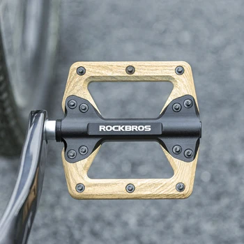 ROCKBROS Велосипедни Педали Сверхлегкая имат противоплъзгаща подложка за Крака С ЦПУ BMX МТБ Пътен Велосипед Педал Плоски Мотор Печат, Носещи Аксесоари За Велосипеди