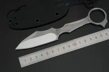 TRSKT Bk Нож за врата, Спасителни Ловни Ножове за къмпинг, Ловни Ножове EDC, Инструменти с черупки от Kydex, напълно стоманена дръжка D2, 60Hrc, Директна доставка