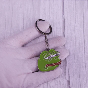 зелена жаба меми ключодържател тъжна жаба мем ключодържател