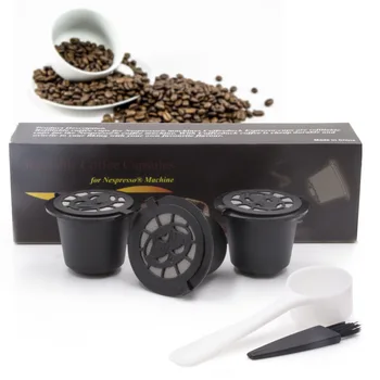3 Бр. Многократно Кафе Капсули Nespresso Чаша с Лъжица Четка за Еднократна Употреба Nescafe Dolce Gusto Кафе Филтър Кошница 3 Цвята