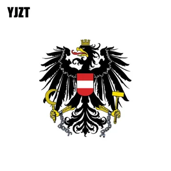YJZT 9,6 СМ * 10,2 см Самоличността на Забавен Флаг на Австрия Герб на Колата Стикер Стикер 6-1087