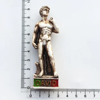 Ф академия за изящни изкуства, Италия, сувенир, триизмерна скулптура на Давид, магнитен стикер за хладилник