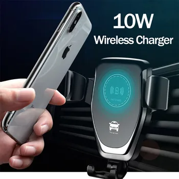 10 W Кола Номер Поставка за Безжична Бързо Зарядно Устройство За Закрепване за отдушник Зарядно Устройство за Безжична за iPhone