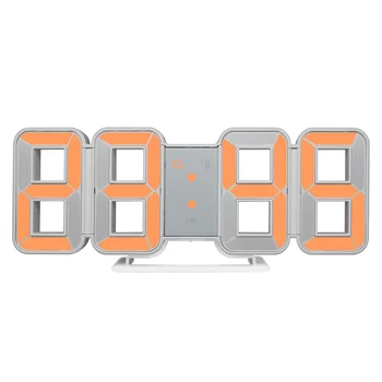 Стенен Часовник 3D LED Голям Календар на Време Температура Тенис на Маса Morden Дизайн Цифров Часовник Автоматично Осветление за Дома Будилници