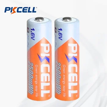 PKCELL 2/4 бр. Ni-Zn 1,6 НА AA 2500 МВтч Висококачествени акумулаторни батерии тип АА и 1 бр. калъфче за отделението за батерията