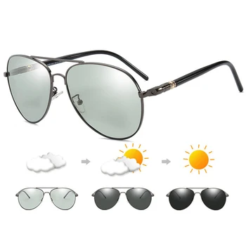 2020 Фотохромичните Слънчеви Очила Мъжки Поляризирани Слънчеви Очила За Шофиране Хамелеон Променя Цвета Мъжки Слънчеви очила Марка Дизайнерски Обувки