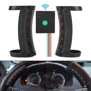 Bluetooth-съвместима Led Светлини Универсални 10 Клавиши Безжични Бутони за Управление На Автомобилния Радио DVD GPS Andriod Плейър Многофункционален