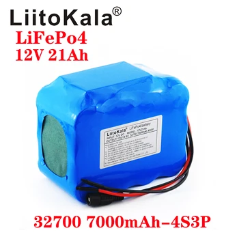 Акумулаторна батерия LiitoKala 32700 Lifepo4 4S3P 12,8 V 21Ah с 4S 20A Максимална Балансирана 60A BMS за непрекъсваеми захранвания електрически лодки