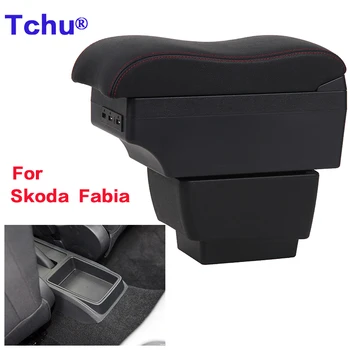За Skoda Fabia 3 Подлакътник 2015-2021 За Skoda Fabia III Разход на Автомобилния Подлакътник Кутия USB Кутия За Съхранение на Аксесоари за Автомобили