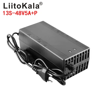 LiitoKala 13S 48V 5A Литиево-йонна батерия зарядно устройство 5,5*2,1 мм Универсален 54,6 V 5А Адаптер ac dc