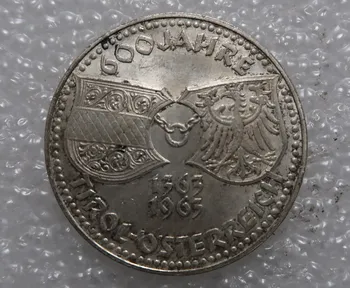 Истинска Рядка Сребърна Оригиналната монета Австрия 1963 г. 50 шилинга Възпоменателна сребърна монета на 600-годишнината от Тиролски федерация