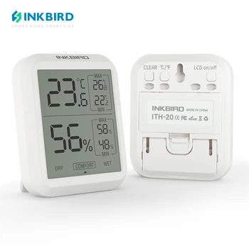 INKBIRD Дигитален Термометър И Влагомер за i-тата-20 Instant Отчитане Температура и Влажност на въздуха Сензор за Монитор За Вътрешен/Външен 2,8 Инча