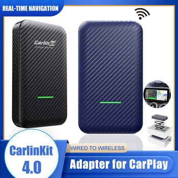 Carlinkit 4,0/3,0 за Кабелен и Безжичен Адаптер CarPlay Android Авто Ключ Автомобилен Мултимедиен Плеър Активатор Аксесоари