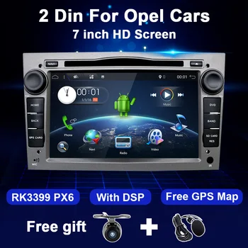 4G + 64G Android 2 Din Радио DVD дискове За Opel Astra H J 2004 Vectra Vauxhall Antara Zafira Corsa C D Виваро Meriva Veda Мултимедия