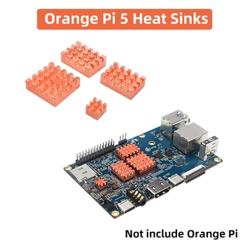 Радиатор, Охлаждане на Orange Pi 5 CPU RAM Медни Алуминиеви Радиатори OPI 5 Пасивни Радиатора за Охлаждане е съвместим с Orange Pi Zero 2
