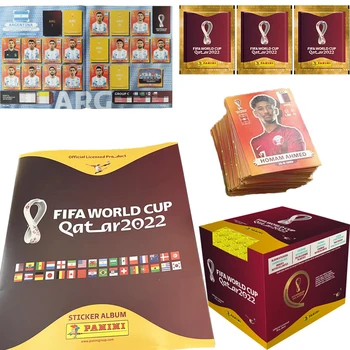 Панини на световното Първенство по футбол FIFA Катар 2022 Топ 32 Хоби Официалната Колекция Star Етикети Футболни Стикери Албум на Феновете на Карнавалните Подаръци