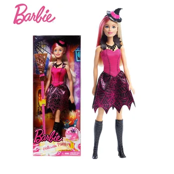 Кукла Барби за Парти в чест на Хелоуин с Магическа Шапка и Пръчка, Ограничена Колекция, Модел, Статуетка, Празничен Подарък За Момичета, Набор от Играчки DMN88