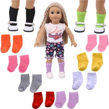 Разнообразие от чорапи за кукли, подходящи за 18-инчовата американската кукла и 43-сантиметровой кукли ReBorn Baby Doll за момичета, играчки за момичета на нашето поколение, коледен подарък