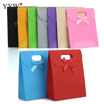 Мода за Опаковане на Подаръци Чанти Пластмасови със сатенена панделка Правоъгълник повече цветове за избор 123x160x3 мм, 12 бр/Пакет Чанта Сатен Бижута